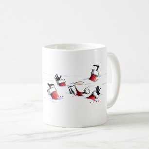 Santa Mobster Slå lämnat handkaffe mugg