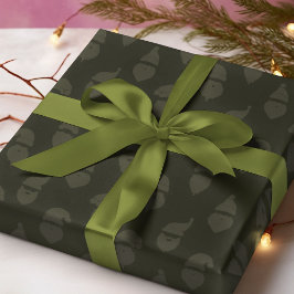 Santa Modern Monotone Mörk grönt jul Presentpapper