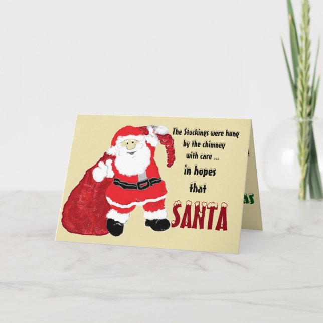 Santa Money Card Helgkort (Framsida)
