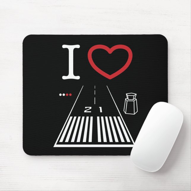 Santa Monica Airport Runway 21 Mouse Pad Musmatta (Med mus)
