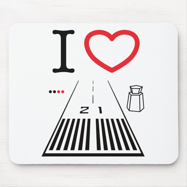 Santa Monica Airport Runway 21 - Mouse pad Musmatta (Framsidan)