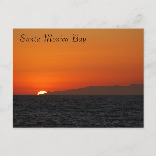 Santa Monica Bay Postcard Vykort (Framsida)