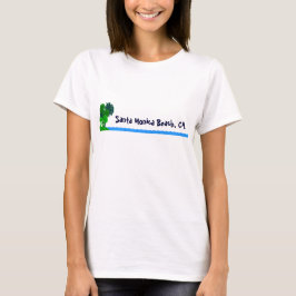 Santa Monica Beach Anpassningsbar Handflatan Träd  Tee Shirt