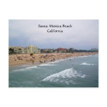 SANTA MONICA BEACH,CALIFORNIA-vykort