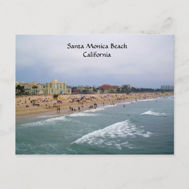 SANTA MONICA BEACH,CALIFORNIA-vykort Vykort (Framsida)