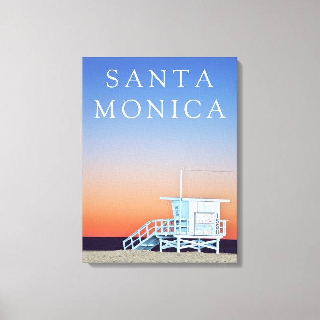 Santa Monica Beach | Los Angeles, Kalifornien Canvastryck (Framsida)