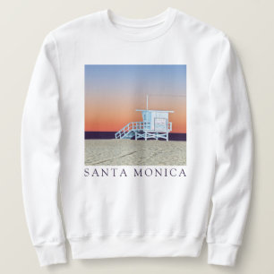 Santa Monica Beach Los Angeles, Kalifornien Lång Ärmad Tröja