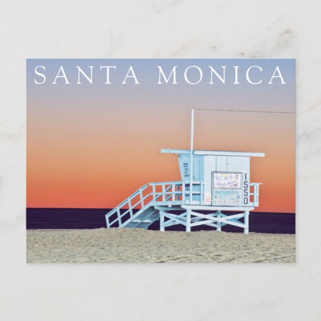 Santa Monica Beach | Los Angeles, Kalifornien Vykort (Framsida)