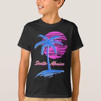 Santa Monica Beach Outrun 80s Aesthetic Vaporwave T Shirt