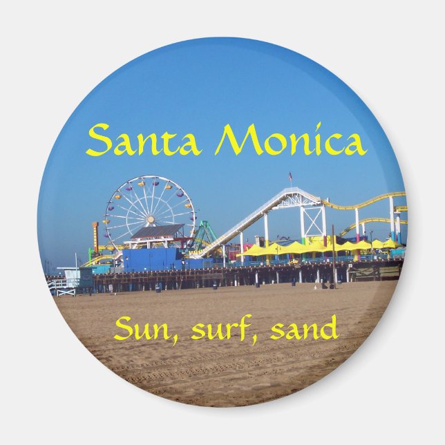 Santa Monica Beach Pier Magnet (Framsidan)