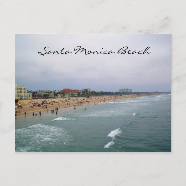 SANTA MONICA BEACH-postkort Vykort (Framsida)