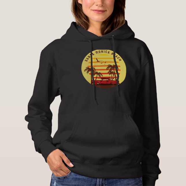 Santa Monica Beach Surfing T Shirt (Framsida)