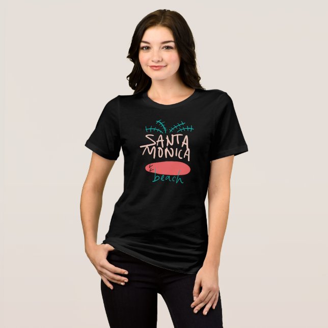 Santa Monica Beach T Shirt (Framsida Full)