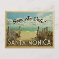 Santa Monica Beach Vintage Spara datum