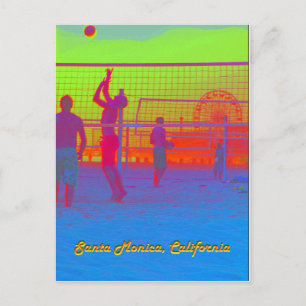 Santa Monica Beach Volleyboll Pier vykort