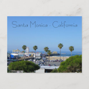 Santa Monica beskådar vykortet! Vykort
