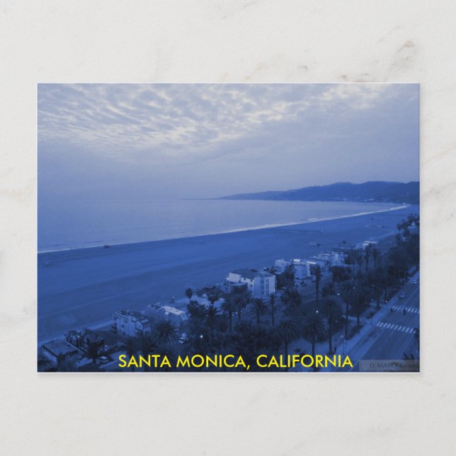 SANTA MONICA BLÅ  VYKORT (Framsida)