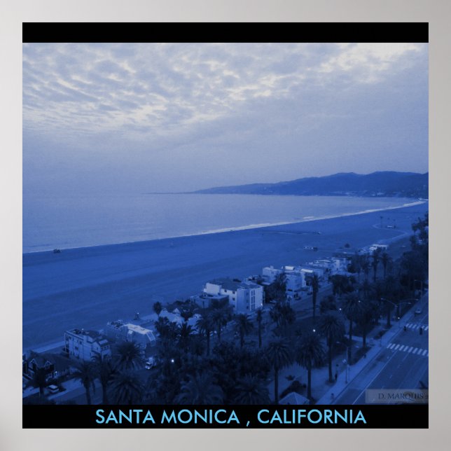 SANTA MONICA BLUE POSTER (Framsidan)