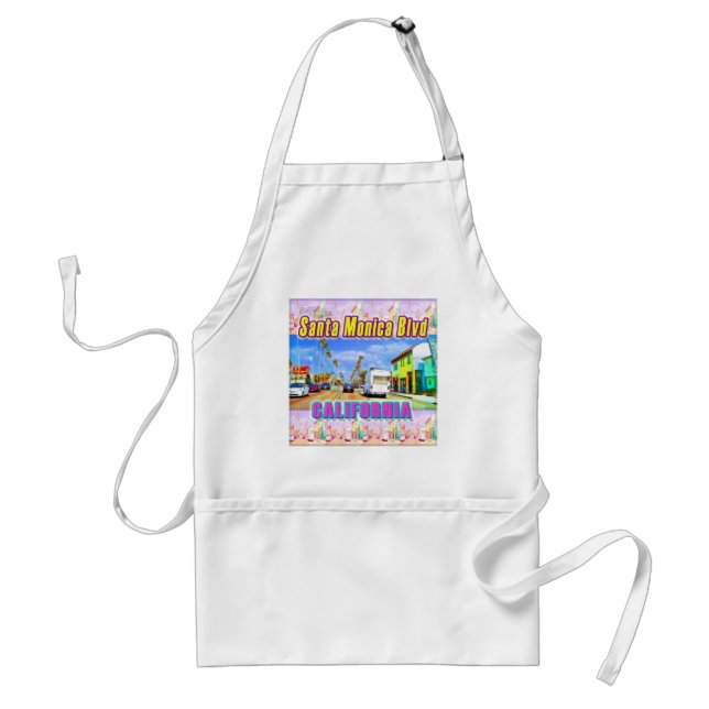 "Santa Monica Blvd 1" Apron Förkläde (Framsidan)