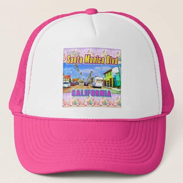 "Santa Monica Blvd 1" Hat Truckerkeps (Framsida)