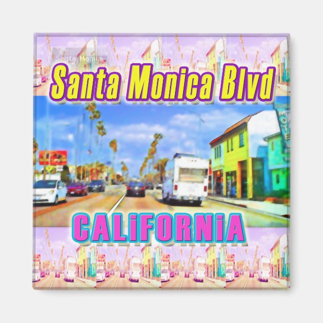 "Santa Monica Blvd 1" Magnet (Framsidan)