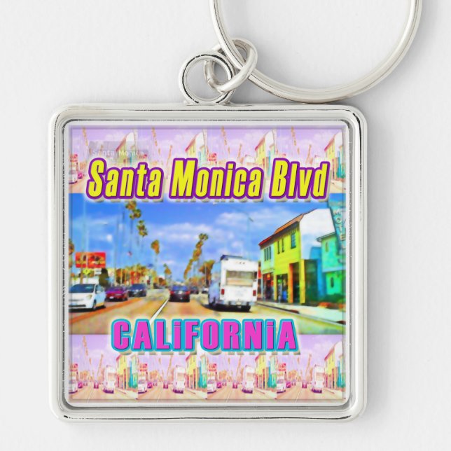 "Santa Monica Blvd 1" Nyckelring (Framsidan)