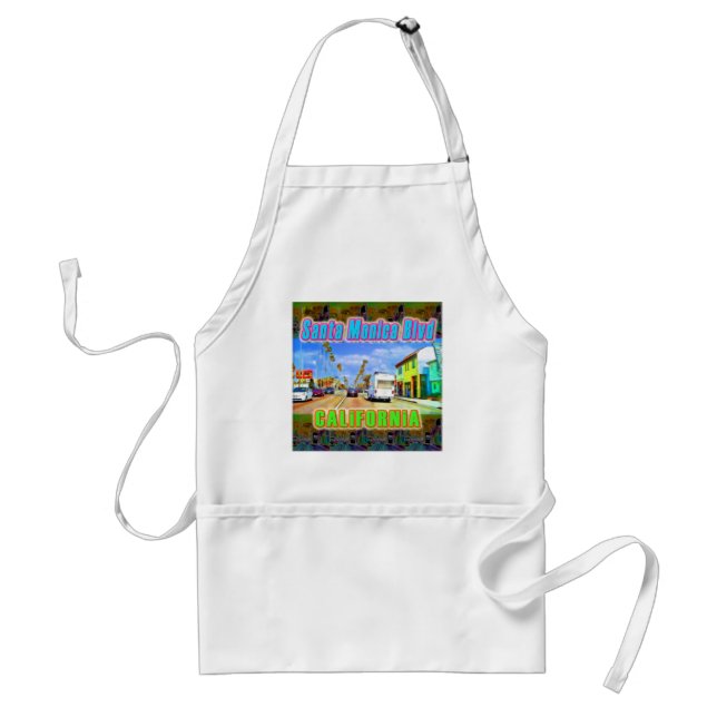 "Santa Monica Blvd 2" Apron Förkläde (Framsidan)