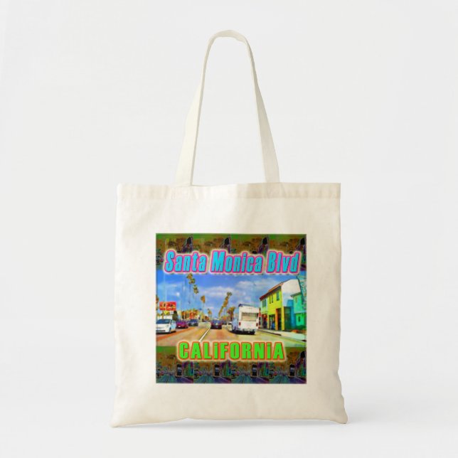 "Santa Monica Blvd 2" Bag Tygkasse (Framsidan)