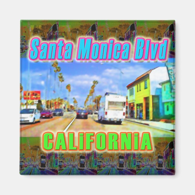 "Santa Monica Blvd 2" Magnet (Framsidan)