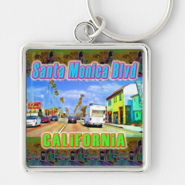 "Santa Monica Blvd 2" Nyckelring (Framsidan)