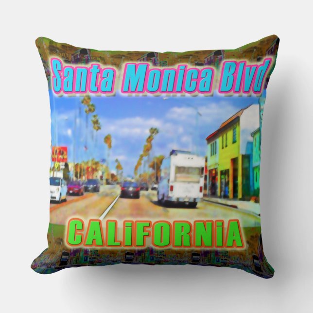 "Santa Monica Blvd 2" Pillow Kudde (Framsida)