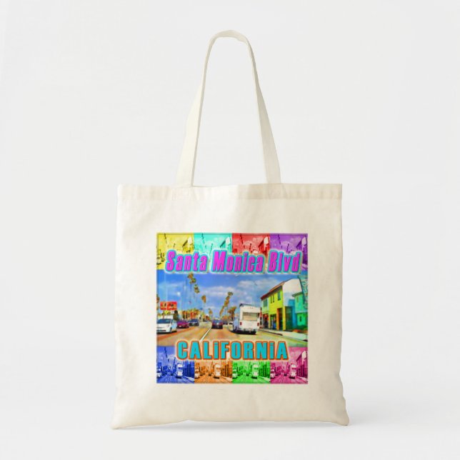 "Santa Monica Blvd 3" Bag Tygkasse (Framsidan)
