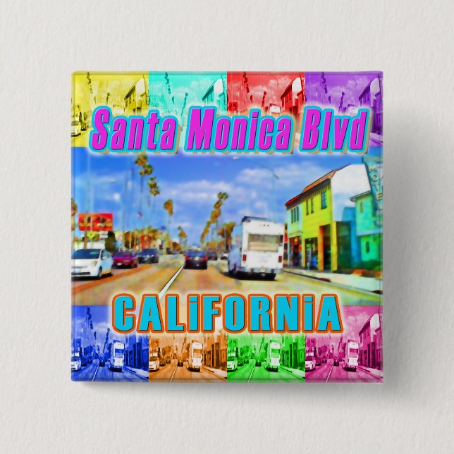 "Santa Monica Blvd 3"-knapp Knapp (Framsida)