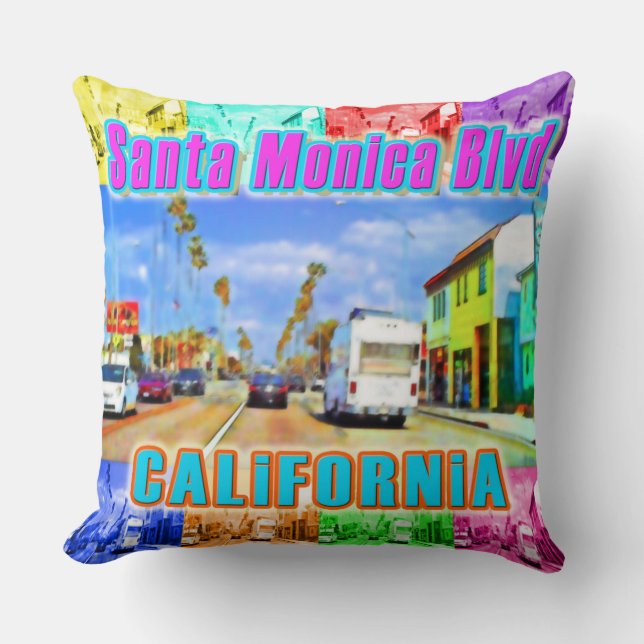 "Santa Monica Blvd 3" Kudde (Framsida)