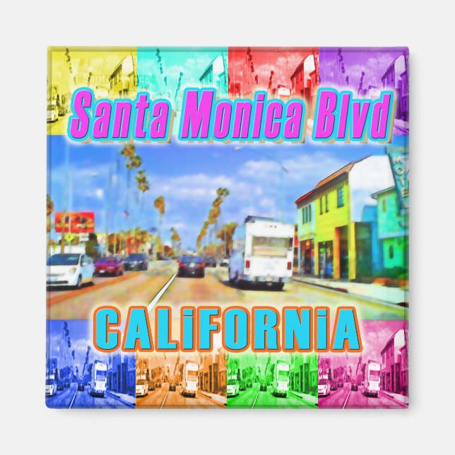 "Santa Monica Blvd 3" Magnet (Framsidan)