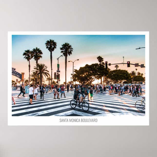 Santa Monica Boulevard, Los Angeles, USA Poster (Framsidan)
