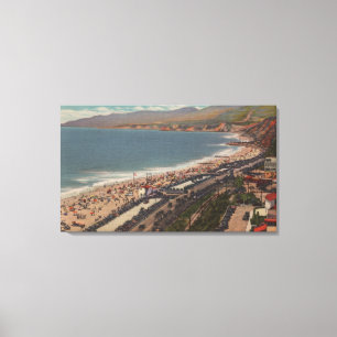 Santa Monica CA - Los Angeles County strand Scen Canvastryck