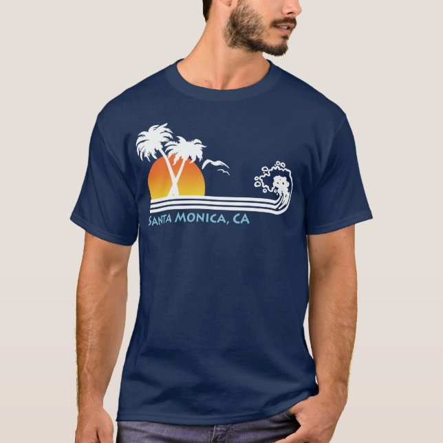 Santa Monica Ca Tee Shirt (Framsida)