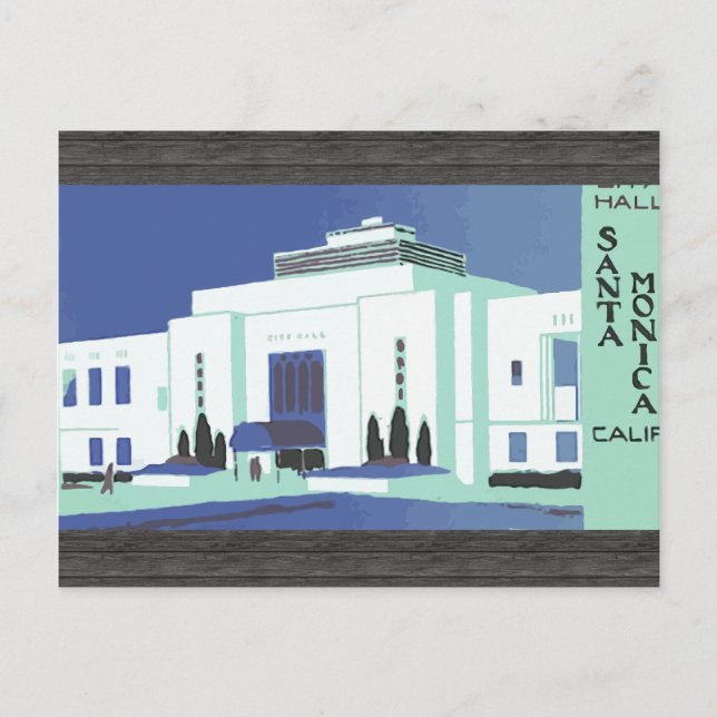 Santa Monica Calif , Vintage Vykort (Framsida)