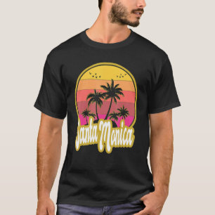Santa Monica California Beach Retro Sunset T Shirt