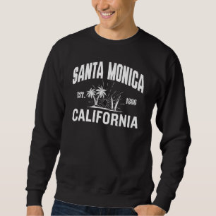 Santa Monica California Est 1886 Family Vacation T Lång Ärmad Tröja