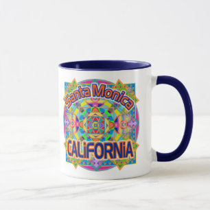 Santa Monica CALIFORNIA Lycklig Mugg Kopp