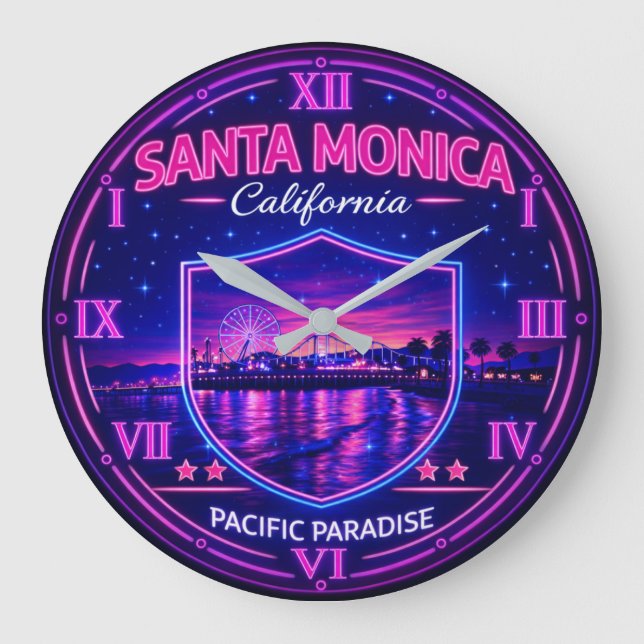 Santa Monica California Pier  Stor Klocka (Framsida)