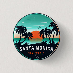 Santa Monica California Retro Sunset Souvenirs 80- Knapp