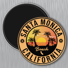 Santa Monica California Sunset Vacation Souvenirs Magnet