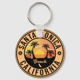 Santa Monica California Sunset Vacation Souvenirs Nyckelring