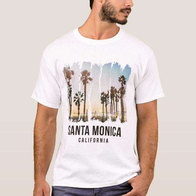 Santa Monica California T Shirt (Framsida)