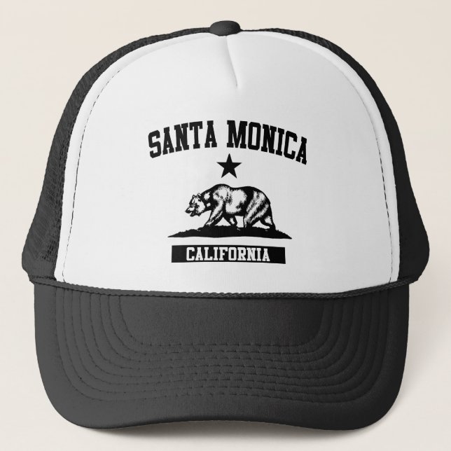 Santa Monica California Truckerkeps (Framsida)