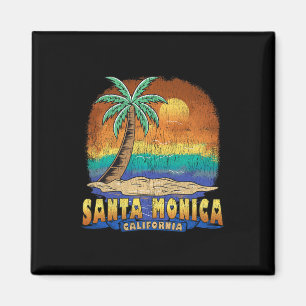 Santa Monica California Vintage Distress Souveni Magnet