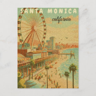 Santa monica california vintage resor cl vykort